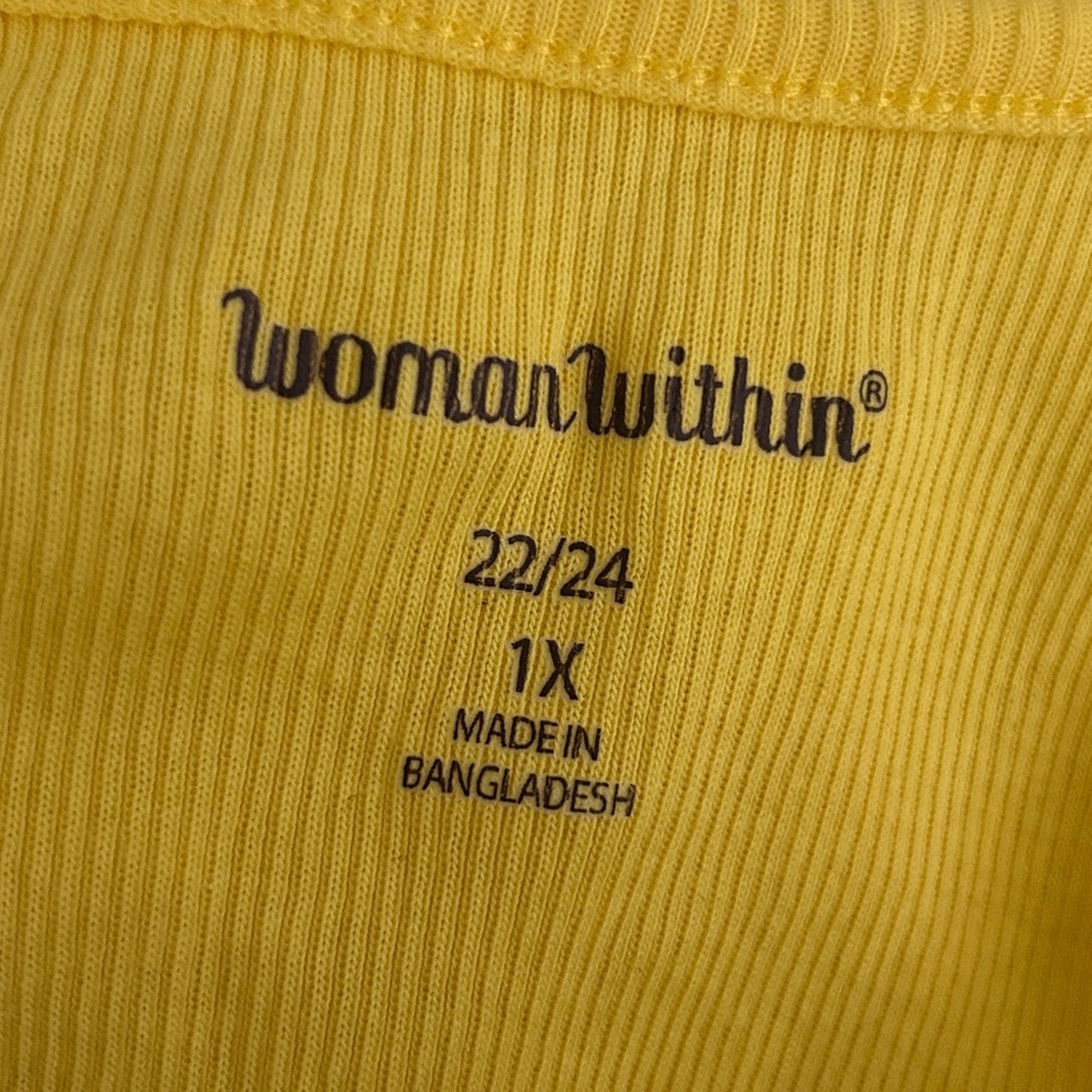 Woman Within Sunny Ribbed Tank Top - Picture 4 of 4